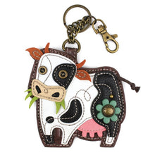 Load image into Gallery viewer, Cow Key Fob Coin Purse