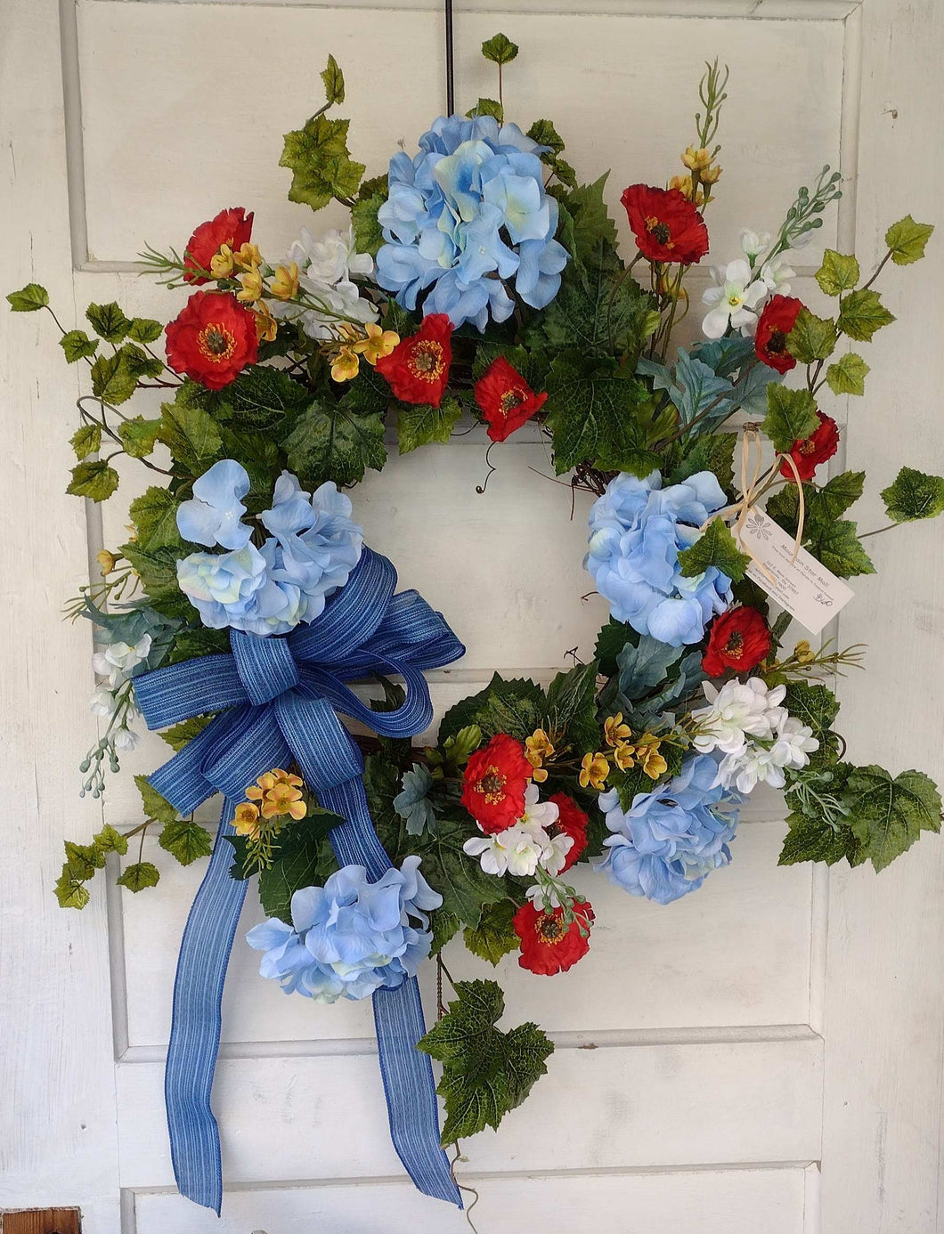 K460 - Wreath the Light Blue Hydrangeas