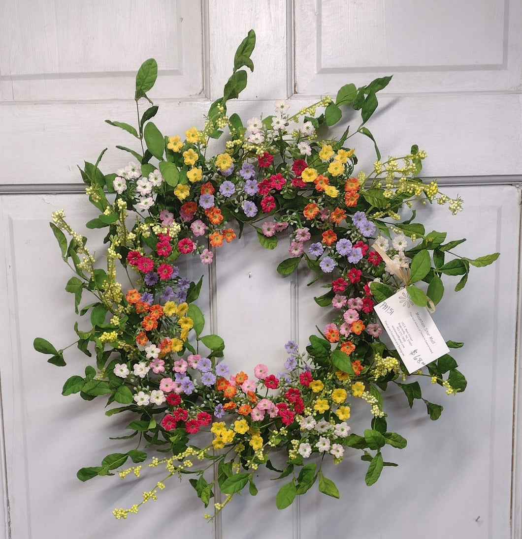 PM51 - Wreath with Mini Colorful Flowers