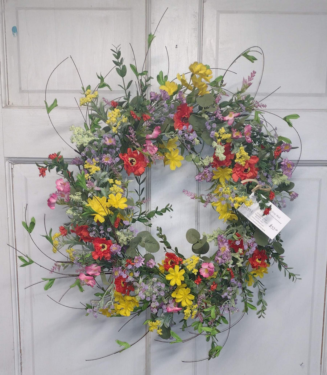 PM57 - Wreath with Multicolored Flowers