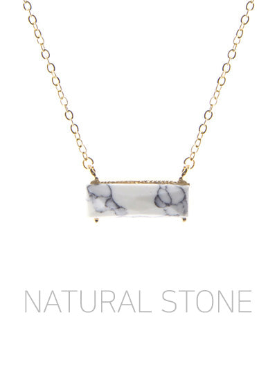 Natural Stone Necklace - White