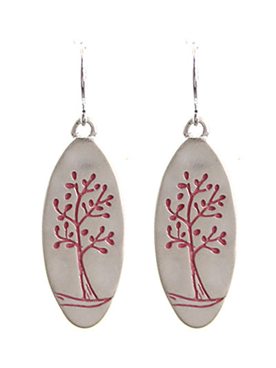 Tree of Life Earrings - Pink