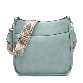 Chloe Crossbody with Guitar Strap - Teal